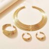 SHEIN 1pc Necklace, 1pc Bracelet, 1pair Earrings, Exaggerated
