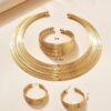 SHEIN 1pc Necklace, 1pc Bracelet, 1pair Earrings, Exaggerated