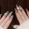 SHEIN High-End European And American Style Glitter Full Rhinestone Ballet False Nails