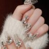 SHEIN High-End European And American Style Glitter Full Rhinestone Ballet False Nails