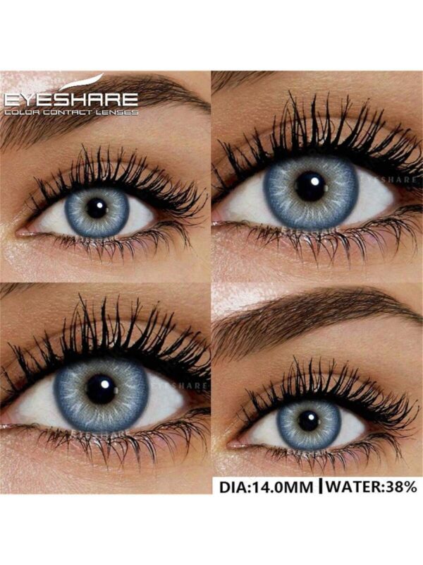 SHEIN 1 Pair Natural Color Lens Eyes Color Cosmetic Contact Lens Blue Green