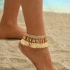 Exaggerated Beaded Vintage Coin Anklet