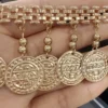 Exaggerated Beaded Vintage Coin Anklet