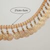 Exaggerated Beaded Vintage Coin Anklet