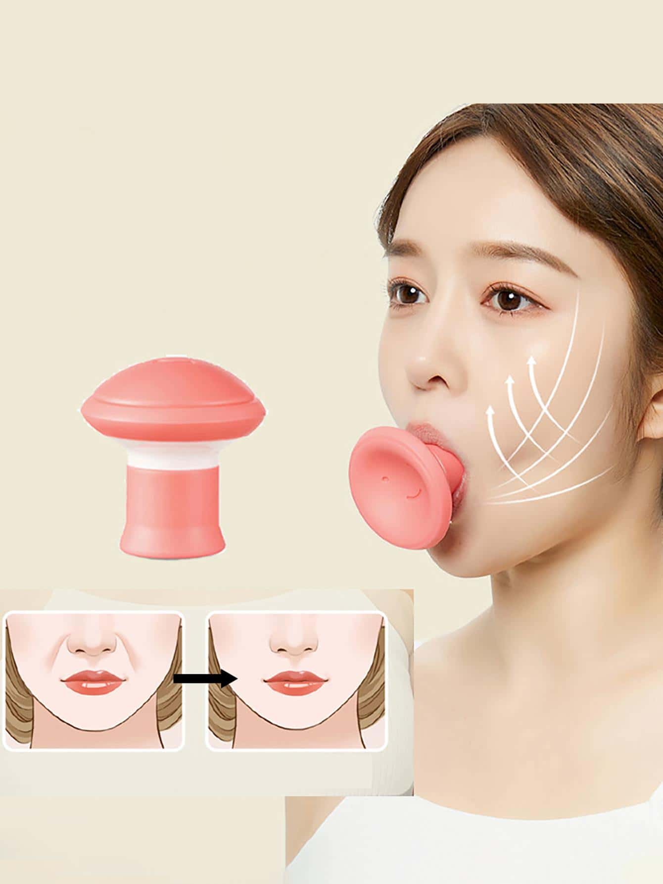 SHEIN 1pc Plastic Slimming Face Instrument, Modernist Two Tone Slimming Face