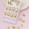 SHEIN VV MEI JIA ER 24pcs Short Square Press On Nails