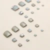 SHEIN 24pcs Short Coffin Shaped Minimalist Style Foot False Nails