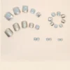 SHEIN 24pcs Short Coffin Shaped Minimalist Style Foot False Nails