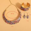 SHEIN 4pcs Set Sequin Decor Jewelry Set