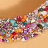 SHEIN 4pcs Set Sequin Decor Jewelry Set