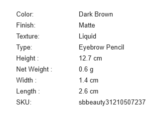 SHEGLAM Feather Better Liquid Eyebrow Pencil-Dark Brown