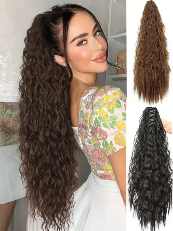 SHEIN Corn Curly Hair Extensions Brown and Black