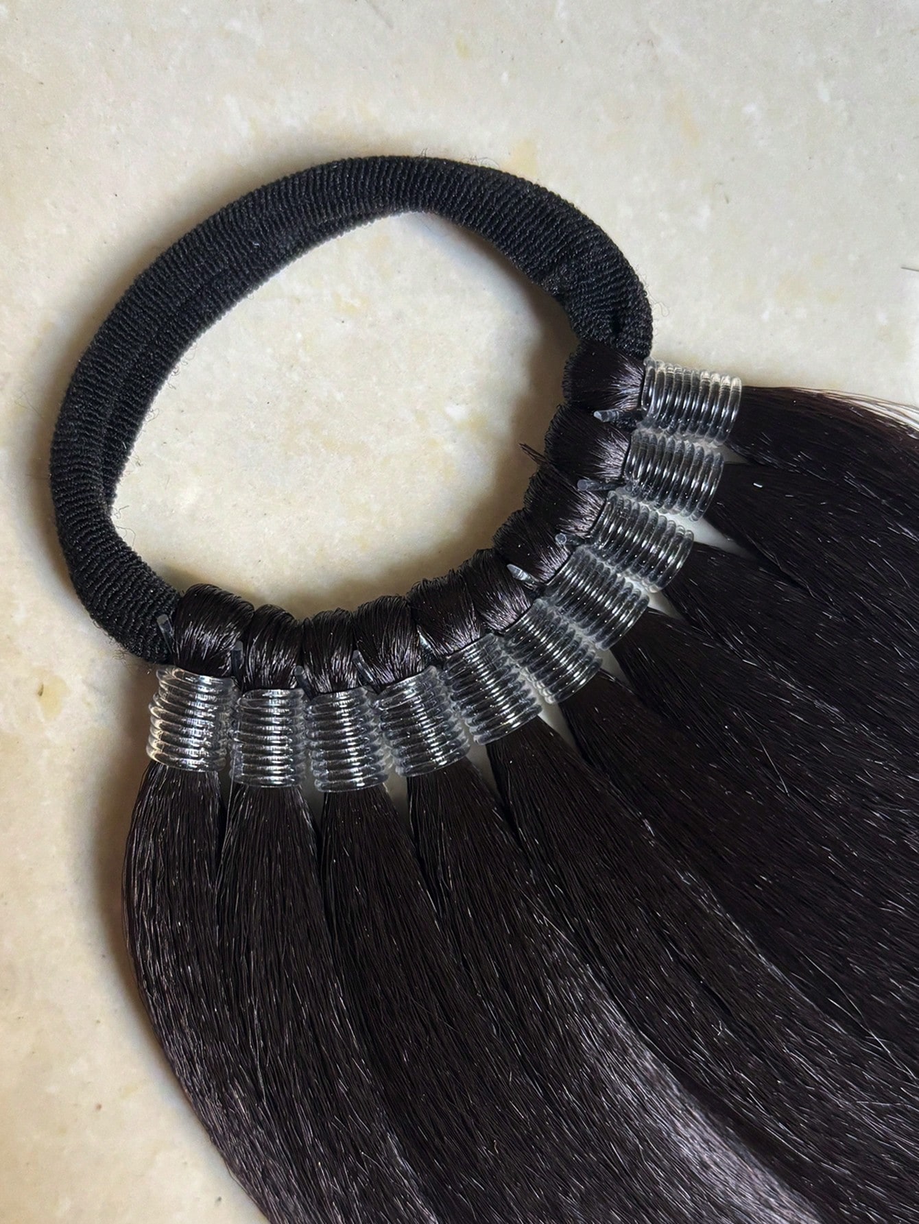 SHEIN Long Wavy Synthetic Hair Hair Scrunchies, Fluffy Ponytail Hair