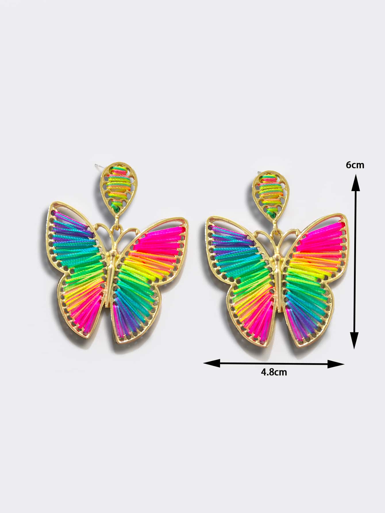 SHEIN Random Color Butterfly Drop Earrings