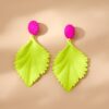 SHEIN VCAY Leaf Drop Earrings