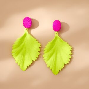 SHEIN VCAY Leaf Drop Earrings