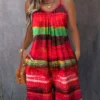 SHEIN Spring Summer New Drawing Printed Jumpsuit