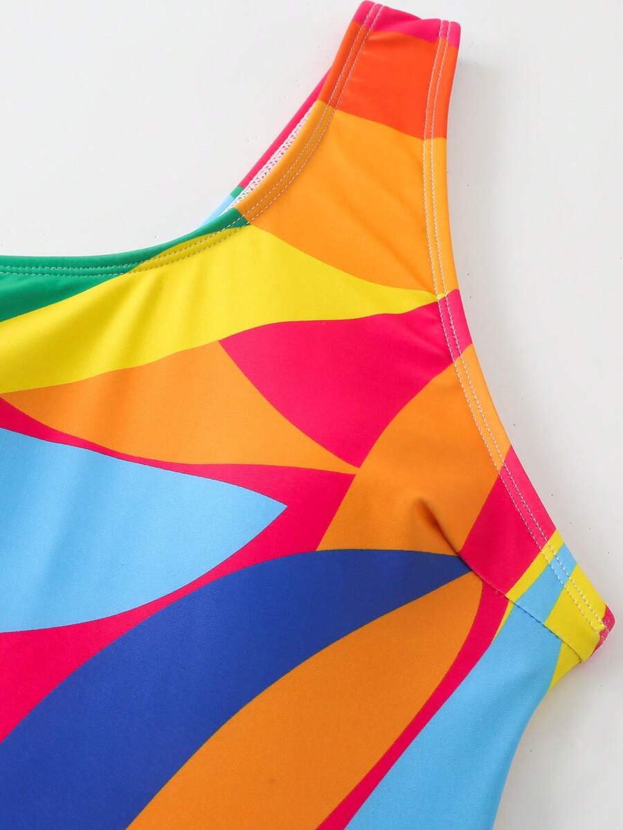 SHEIN Swim Oasis Women's Printed Beachwear One Shoulder