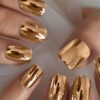 SHEIN VV MEI JIA ER Instantly Upgrade Your Look With 24pcs Long Square Gold