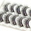 SHEIN 5 Pairs Black Long And Dense False Eyelashes With Diamond
