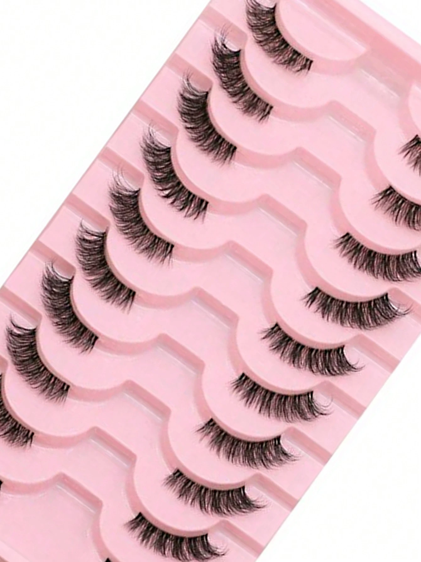 SHEIN 10 Pairs HalfLashes Clear Band EyelashesCat Eye False Eyelashes - Image 2