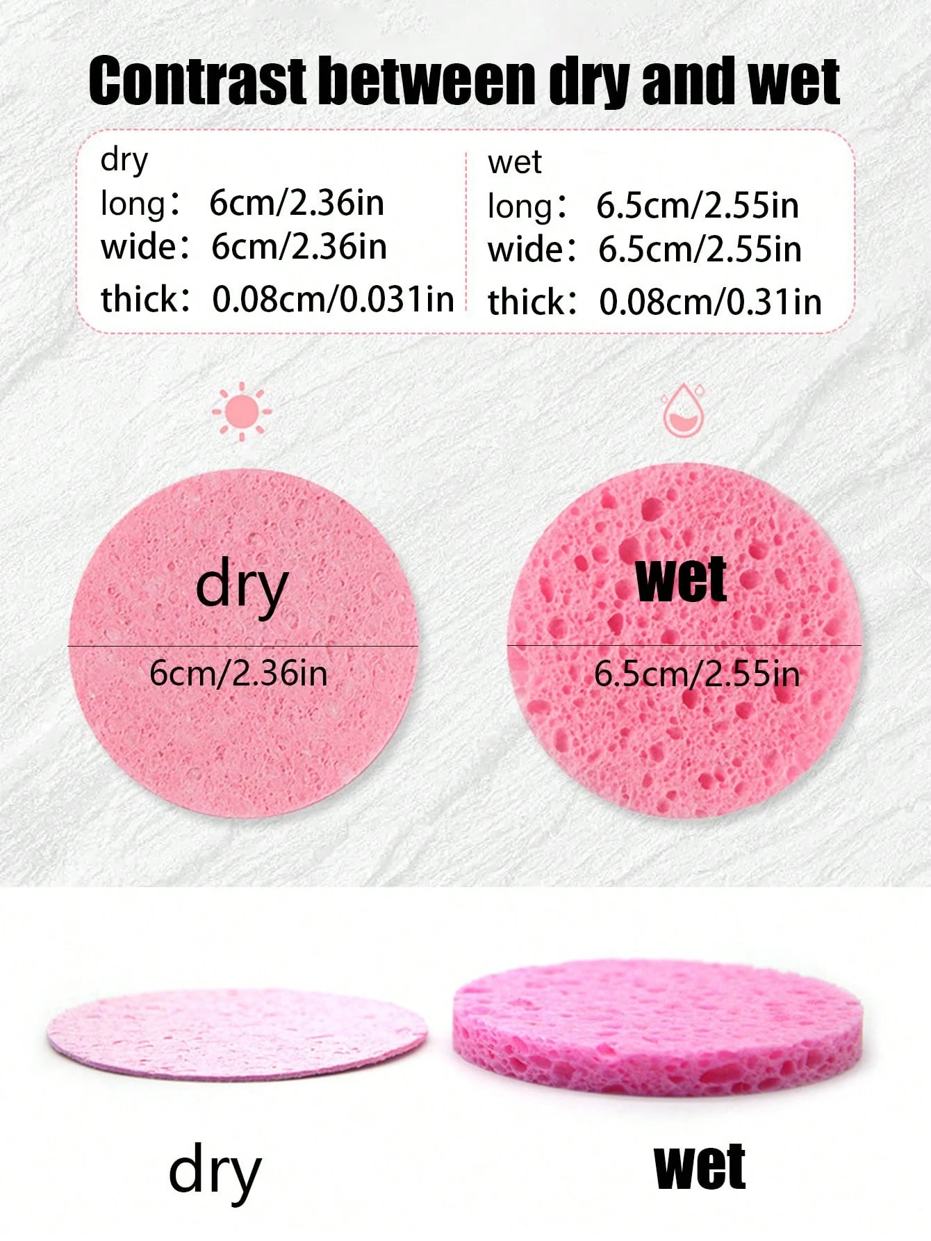 SHEIN Round Compressed Face Wash Wood Pulp