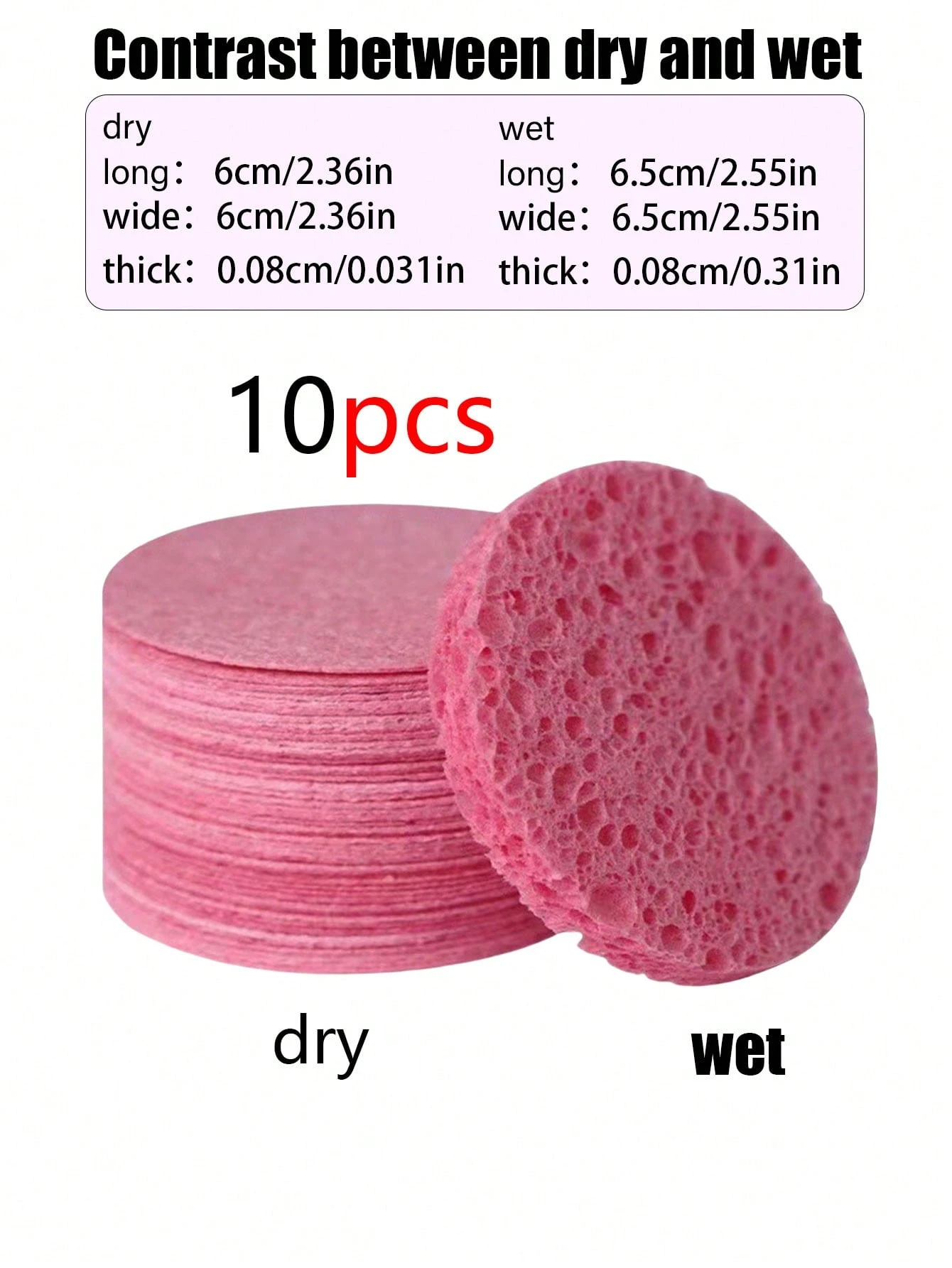 SHEIN Round Compressed Face Wash Wood Pulp