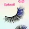 SHEIN 1 Pair False Lashes Faux Mink Lashes Natural Long Soft Colored Eyelashes