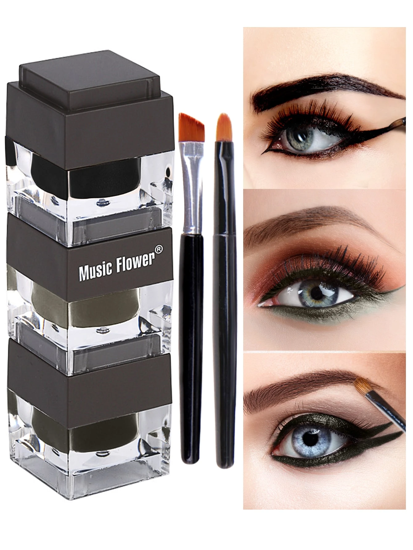 SHEIN Long Wear Waterproof Eyeliner Eyebrow Eyeliner Gel 3 Colors