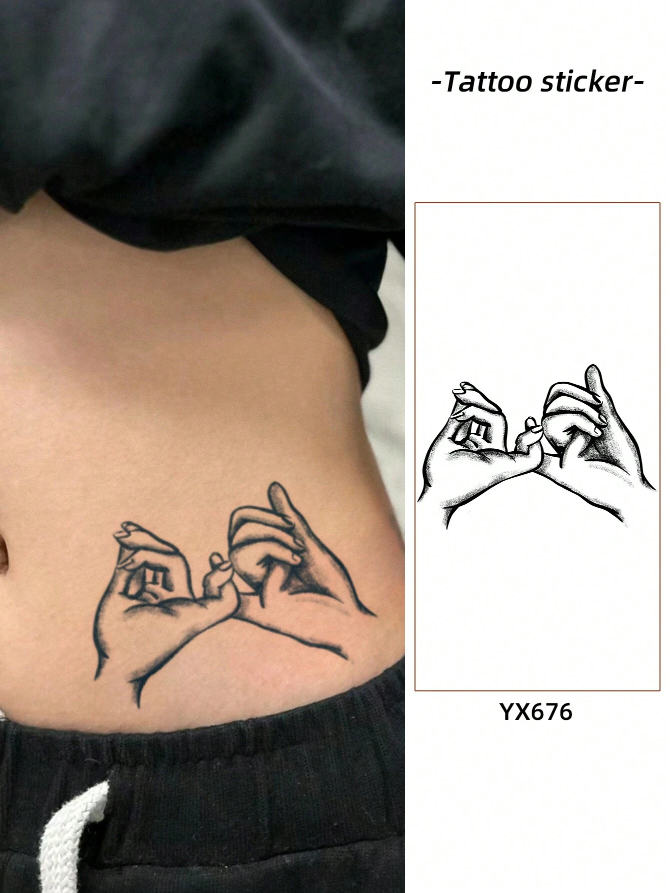 SHEIN Waterproof PVC Temporary Tattoo