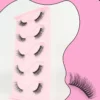 SHEIN 5 Pairs Natural Faux Mink Cat Eye Half Lashes
