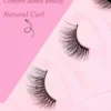 SHEIN 5 Pairs Natural Faux Mink Cat Eye Half Lashes