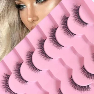 SHEIN 7 Pairs Of 3D Natural Silk False Eyelashes