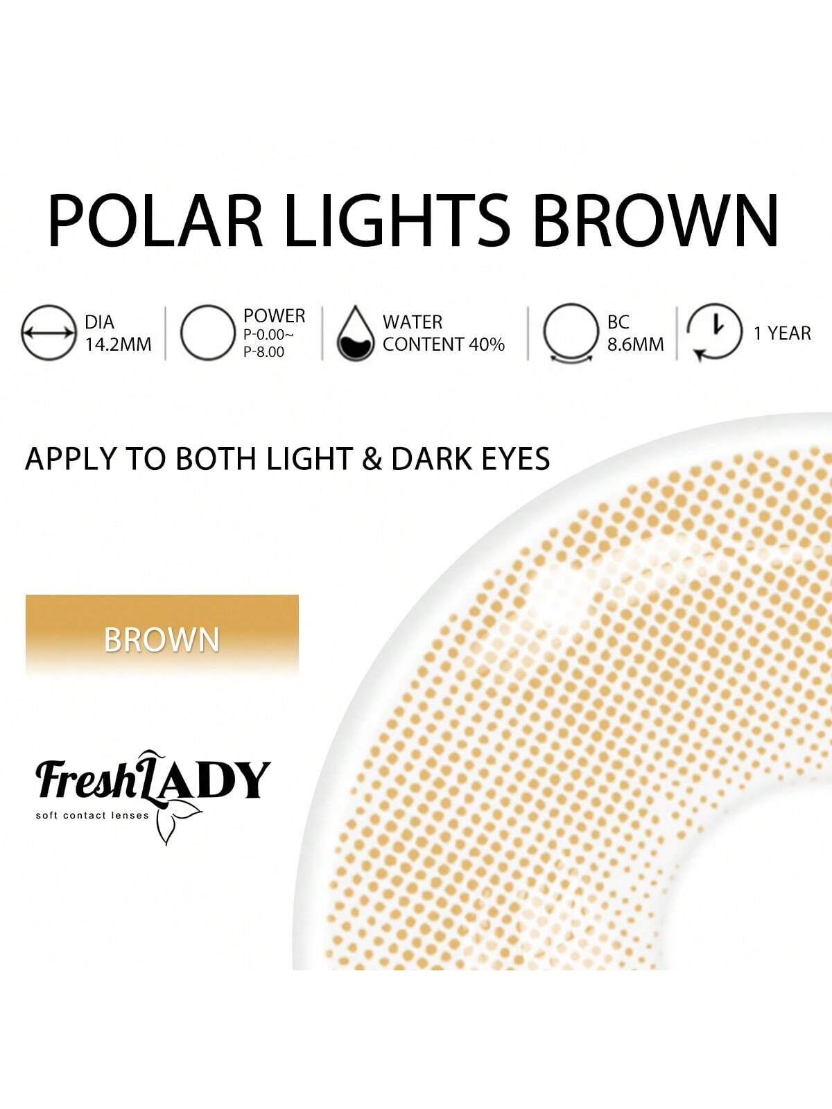 FRESH LADY Freshlady Prescription Polar Lights Brown