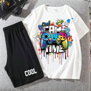 SHEIN Tween Boys' Casual Simple Video Game