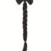 SHEIN Cute Hair Extension Clip With Twisted Braid And Bowknot BLACK