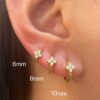 SHEIN 3pcs Dainty Tiny Huggie Hoop Earrings 14K Gold