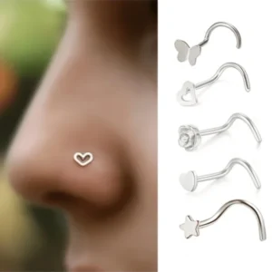 SHEIN SENLANSP 5pcs Stainless Steel Elegant S Shaped