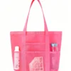 SHEIN Vacation Casual Solid Color Lightweight Portable Large Capcity
