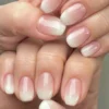 SHEIN French Short Square Shape Pink White Gradient Fake Nails