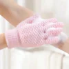 SHEIN 2pcs Exfoliating Bath Glove For Shower/Spa/Massage, Scrub Glove