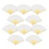 SHEIN 1-Piece Handmade Paper Folding Fan Bamboo Hand
