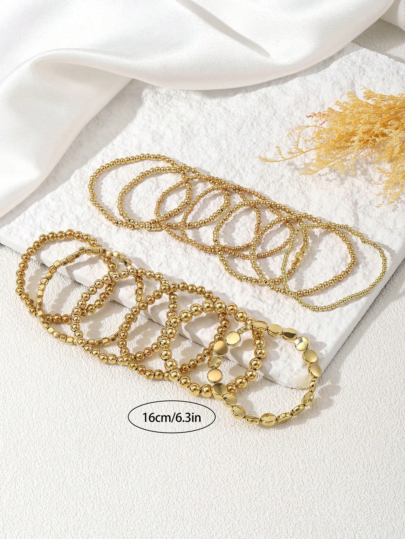 SHEIN 6pcs/Set Boho Style Beaded Bracelet Set