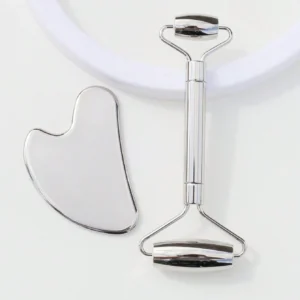 SHEIN Dual-Head Facial Roller & Heart-Shaped Massage Scraper