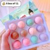 SHEIN 1 Box Of 12pcs Foot Soak Bath Bombs, Assorted Color Holiday