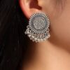 SHEIN Luxury Exaggerated Vintage Engraved Bohemian Style Sunflower Rhinestone Earrings