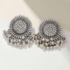 SHEIN Luxury Exaggerated Vintage Engraved Bohemian Style Sunflower Rhinestone Earrings