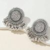 SHEIN Luxury Exaggerated Vintage Engraved Bohemian Style Sunflower Rhinestone Earrings