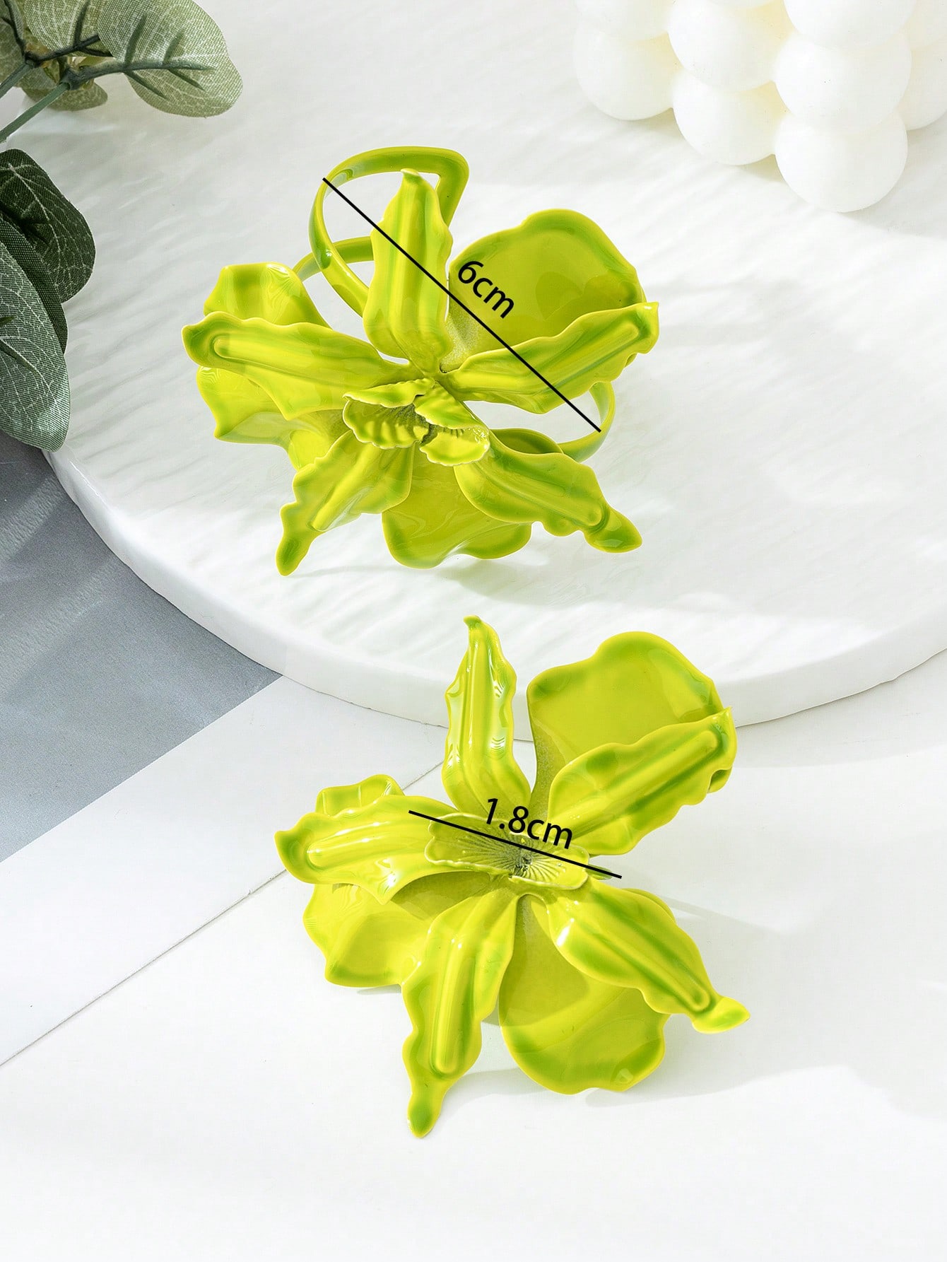 SHEIN 1 Set Burgundy Plating Floral Jewelry Set