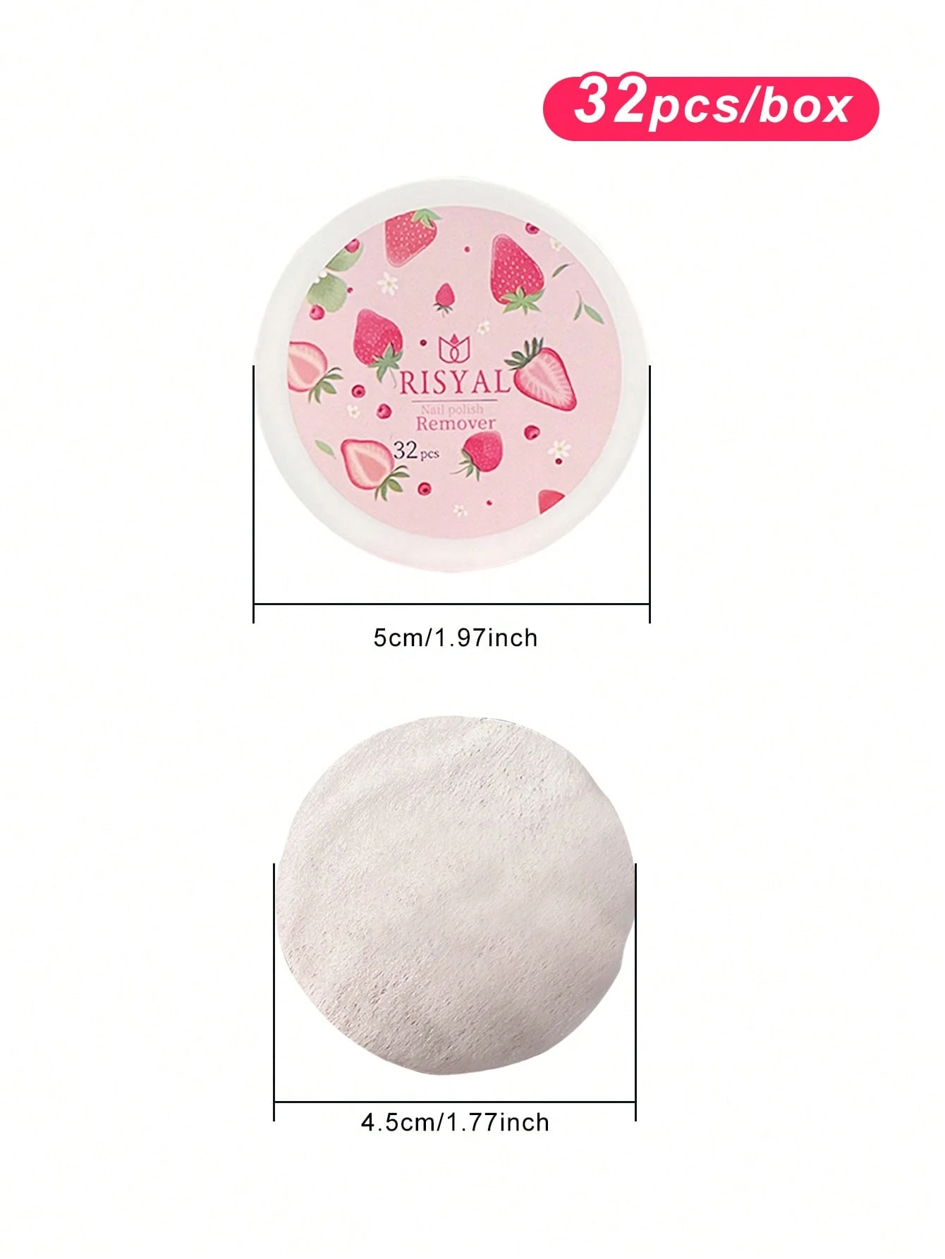 SHEIN 1box 32pcs Disposable Nail Polish Remover Pads